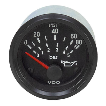 VDO 350-030-007C 80 PSI 12 VDC Oil Pressure Gauge