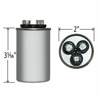 Jard 328P3505H44N31A5Z9 30+3 uF +/-6% Dual Rated 440/370 VAC/B Run Capacitor