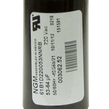 NGM 61B2D220053NNRB 53-64 uF 220 Volt AC Start Capacitor