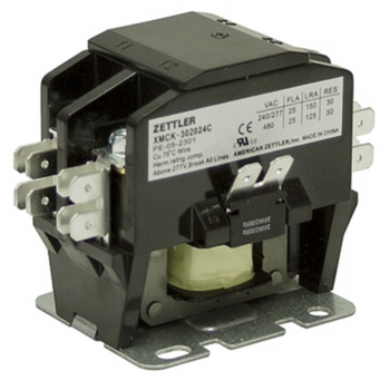 Zettler XMCK-302024C 24 Volt AC 25 Amp 2 Pole Magnetic Contactor