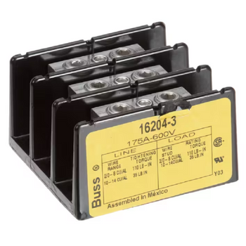 Wilbur Curtis 16204-3 Terminal Block, 3 Pole, 175A, 600V, fits for OMGS