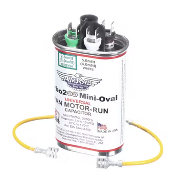 Trane 1019232653 Run Capacitor with Wire Lead 2.5 - 15 MFD 440/370VAC 50/60HZ Oval