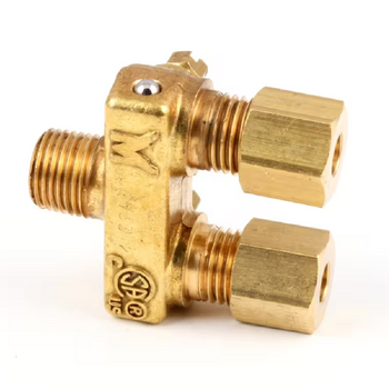 Bakers Pride MV3312 Dual Pilot Valve 1/8-27 x 3/16" Fits for CH-10/CH-12/CH-14 Models