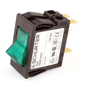 APW Wyott TA45- A324F160C0 Rocker Switch DPST Green 16A
