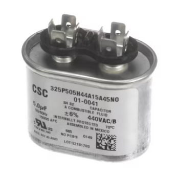 Nortek 325P505H44A15A45N0 Run Capacitor 370 Volt 50/60HZ 5.0uf Oval