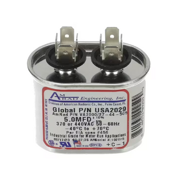 Trane VA2000/37-44-505 CAPACITOR 5MFD 370/440V 50-60Hz OVAL SINGLE RUN USA MADE