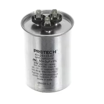 Rheem GCSRD500030J3 Capacitor Dual 50/3uF 370VAC 50/60HZ Round