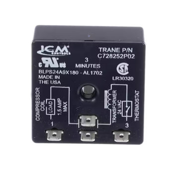 Trane C728252P02 BLPS24A9X180-AL1702 RELAY TIME DELAY SP 3MIN .5A 24VAC COIL