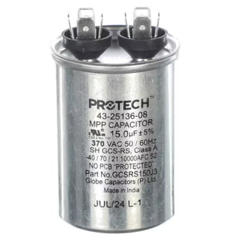 Rheem GCSRS150J3 Capacitor Run 15uF 370VAC 50/60HZ, Round