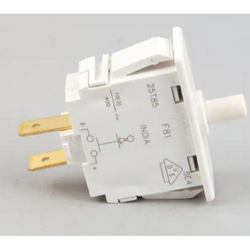 Bunn F81XA120 Switch, Pushbutton, SPST, 250V, 10A, White