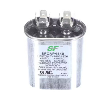 Trane HCKY040V440318Z6 Capacitor Run 4MFD 440VAC 50/60HZ, Oval 202005216