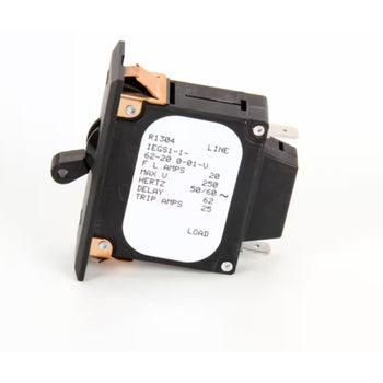 Nu-Vu IEGS1-1-62-20.0-01-V Switch Breaker 250V 20A for OP-2FM/PROW-18 & SUB-123