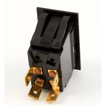 Wells 1128-R Switch, Rocker, DPST, Lighted Green, 250V, 10A