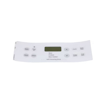 Frigidaire 554298 Control Board Overlay Clock White for FDB221RFR3 Model