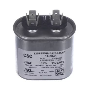 Nortek 325P755H44A20A45N0 Capacitor Run 440 Volt 50/60HZ 7.5uF
