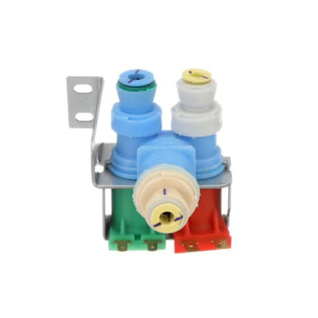 Whirlpool K-75990 Solenoid Valve Assembly 245C21 Water Inlet, Dual W1/W2, Refrigerator