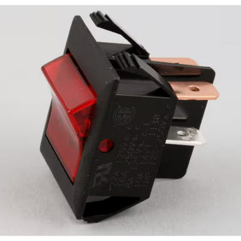 Hatco 2500HR11E SWITCH ROCKER DPST RED LIGHT 120V 22A for Heated Merchandisers/Shelves/Warmers