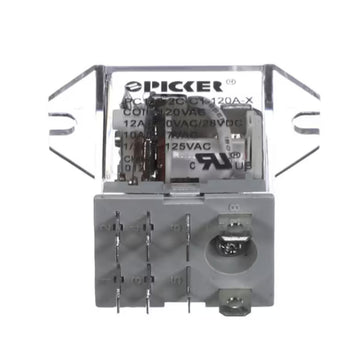 Crown Steam PC113-2C-C1-120A-X Relay, 120 Volt, 12 Amp, DPDT