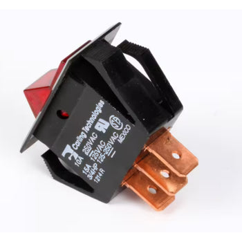 Bloomfield 1214R Switch, On/Off, Lighted, 10A, 250VAC