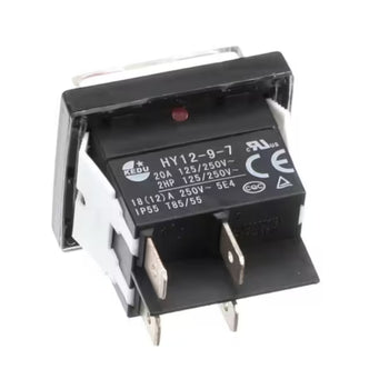 Norpole A0093701(3) Rocker Switch with Boot/Cover Power Lighted Red for NP1R-PT/NPDC-48B