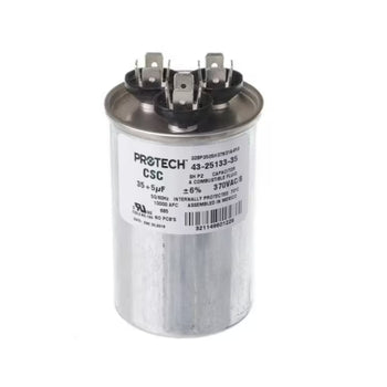 Rheem 321149601226 Capacitor Dual 35/5uF 370VAC 50/60HZ Round for 13AJA24A01/13AJA30A01