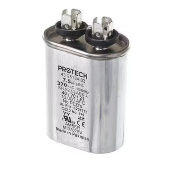 Rheem E201712 Capacitor Run 7.5uF 370VAC 50/60HZ Oval for RJNL-A072DL000/RQRM-A030JK000