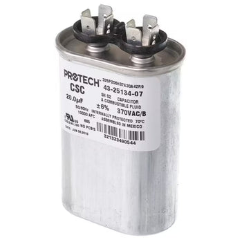 Rheem 325P206H37A34ZR9 Capacitor Run 20uF 370VAC 50/60HZ Oval
