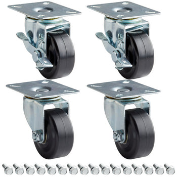Avantco 3" Swivel Plate Casters w/ Mounting Hardware-4/Set for Avantco CPW-47-HC
