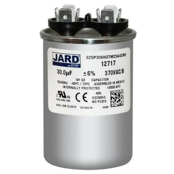 Jard 325P306H37M25A4ZM9 30.0 uF +/-6% 370 VAC/B Motor Run Capacitor 50/60 Hz