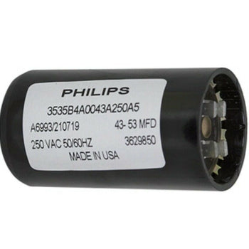 Philips 3535B4A0043A250A5 43-53 MFD 250 Volt AC Motor Start Capacitor