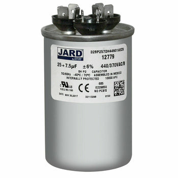 Jard 328P257DH44N31A5Z9 25+7.5 uF +/-6% 440/370 VAC/B Dual Run Capacitor 50/60Hz