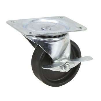 Colson 4x1-1/4" Swivel Plate Caster with Brake Load Capacity 350 lbs