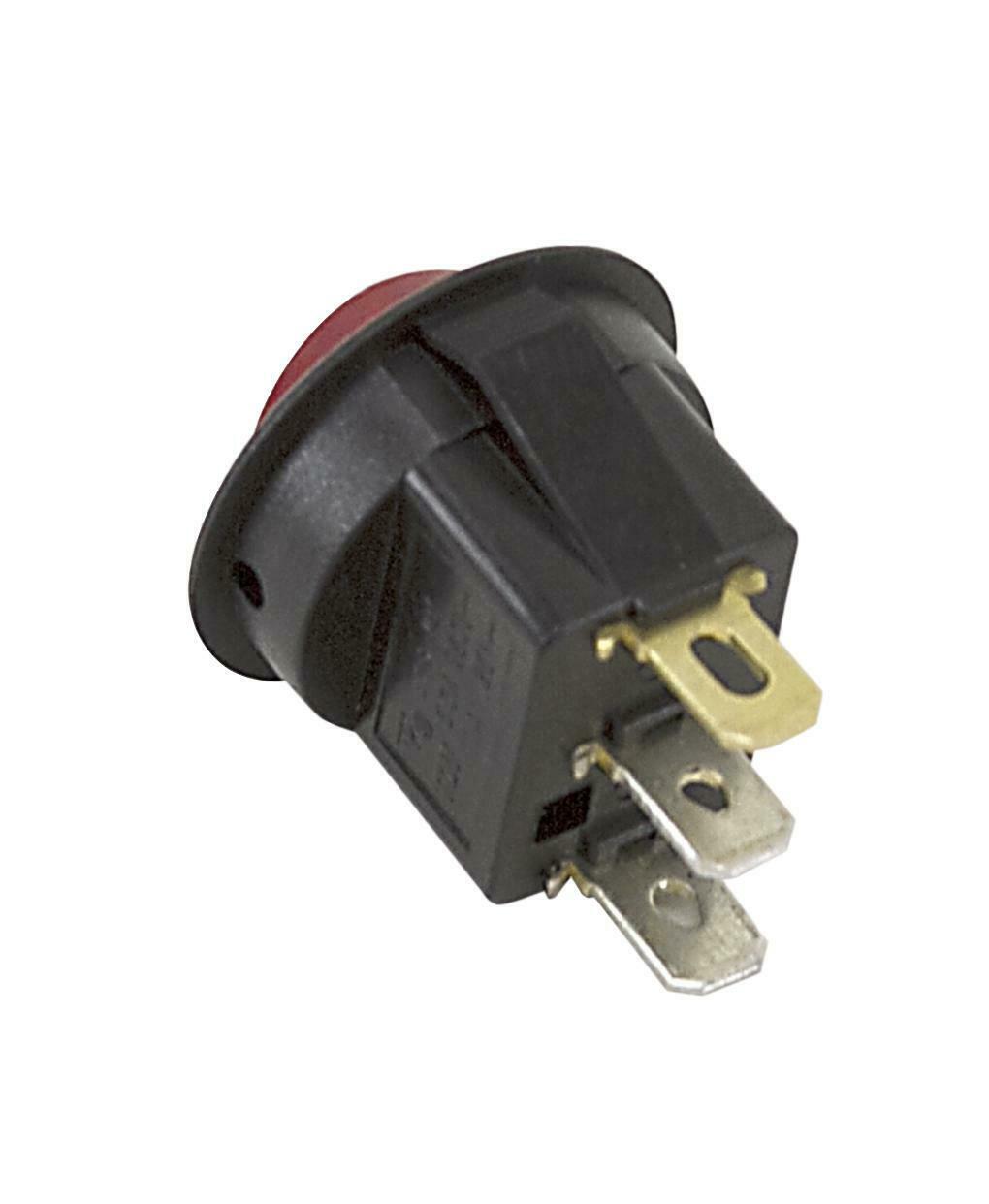 On/Off Single Pole Single Throw 13 Amps 125 Volt AC Red Rocker Switch ...