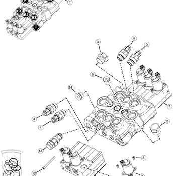 Mustang Gehl 240277 Combinated Valve Part Number #4