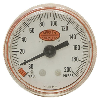 Gresen Hydraulics 34720 30-0-200 Vacuum/PSI 2 Dry Gauge