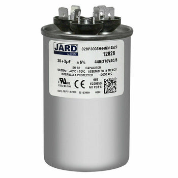 Jard 328P3003H44N31A5Z9 30+3 uF +/-6% 370 VAC/B Dual Run Capacitor 50/60Hz