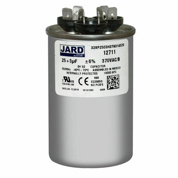 Jard 328P2503H37N31A5Z9 25+3 uF +/-6% 370 VAC/B Dual Run Capacitor 50/60Hz
