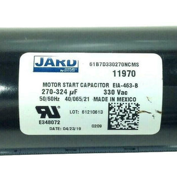 Jard 61B7D330270NCMS 270-324 MFD 330Vac Round Motor Start Capacitor