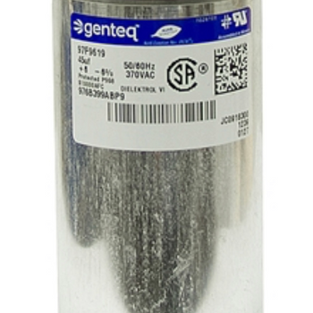 Original OEM GE Genteq 976B399ABP9 45 MFD 370Vac Round Motor Run Capacitor