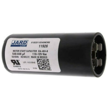 Jard 61B2D110540NCMS 540-648 MFD 110/125Vac Round Motor Start Capacitor