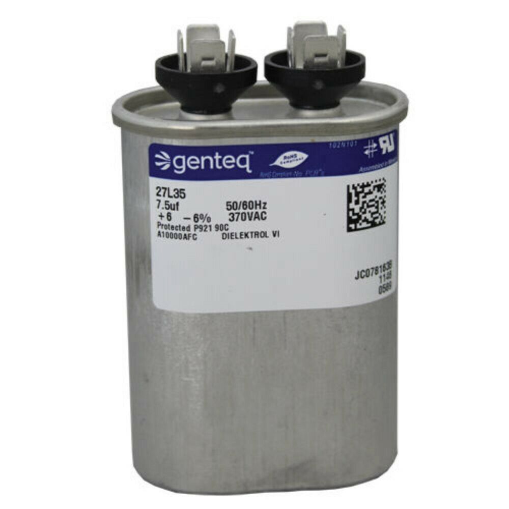 Genteq 27L35 Capacitor 7.5uF 370VAC fits Lincoln 1001, 1004, 1005, 102