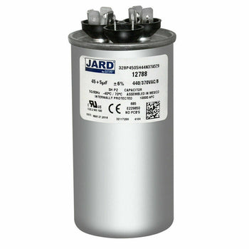 Jard 328P4505H44N37A5Z9 45+5 uF +/-6% 440-370 VAC/B Round Dual Capacitor 50/60Hz