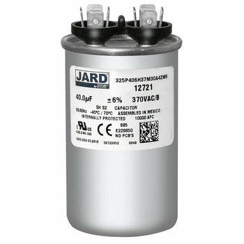 Jard 325P406H37M30A4ZM9 40.0 uF +/-6% 370 VAC/B Round Capacitor 50/60 Hz