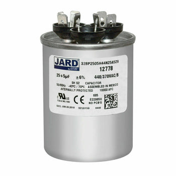 Jard 328P2505H44N25A5Z9 25+5 uF +/-6% 440/370 VAC/B Dual Run Capacitor 50/60Hz