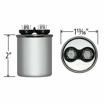 Jard 7.5uF +/-6% 440/370 VAC/B Run Capacitor 50/60Hz Replaces 325P755H37M25A4XAO