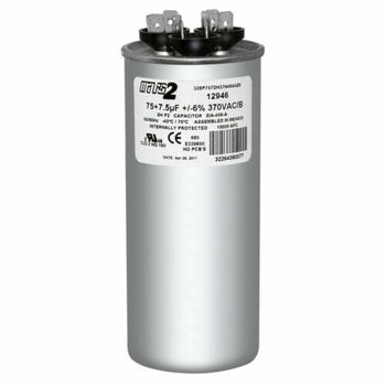 Jard 328P757DH37N46A5Z9 75+7.5 uF +/-6% 370 VAC/B Run Capacitor 50/60 Hz
