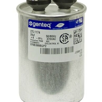 Genteq 27L1174 976B399BGP2 20uf 370 Volt AC Run Capacitor
