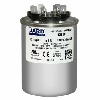 Jard 328P1505H44N25A5Z9 15+5 uF +/-6% 440/370 VAC/B Dual Run Capacitor 50/60Hz
